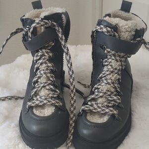 Circus by Sam Edelman Faux Shearling Combat Boots 7.5 NWOT